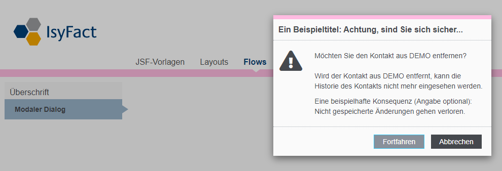 demoflow bestaetigungs dialog