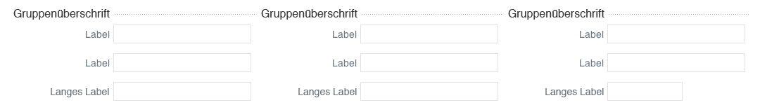 Formular Gruppierung1Spalte