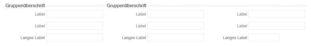 Formular Gruppierung2Spalten