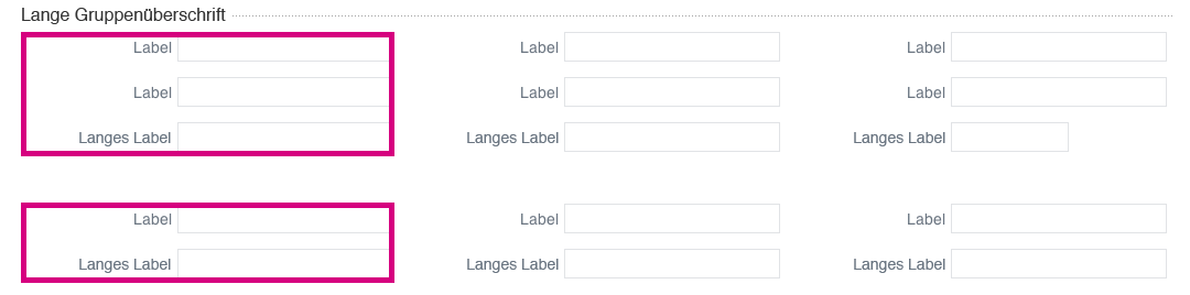 Formulare Gruppierung Whitespace